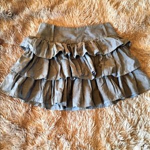 Ruffled blue skirt