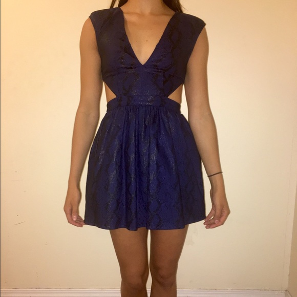 NastyGal blue cocktail dress