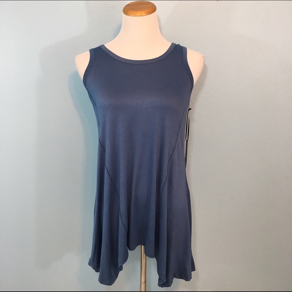 Blue Shark Hem Tank Tunic - Picture 2 of 2