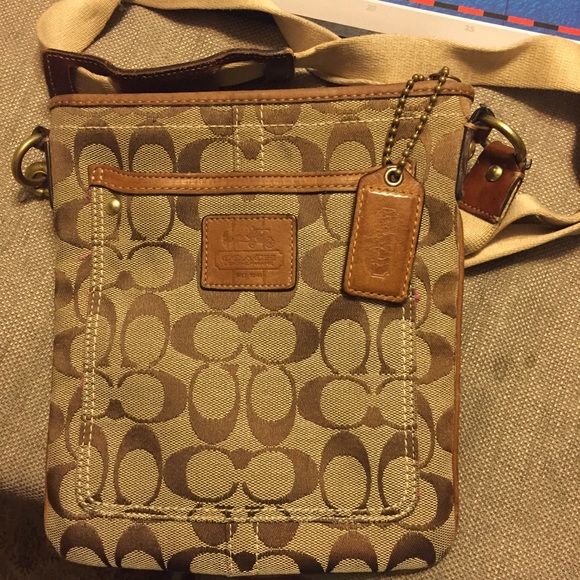 Monogram coach crossbody purse