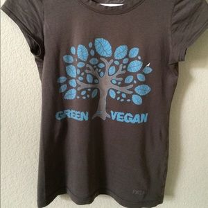 PETA scoop neck T-shirt Green Vegan