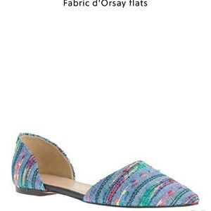 JCREW Fabric d'Orsay flats 9.5 NEW