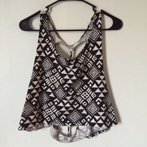 Tribal cut back tank top