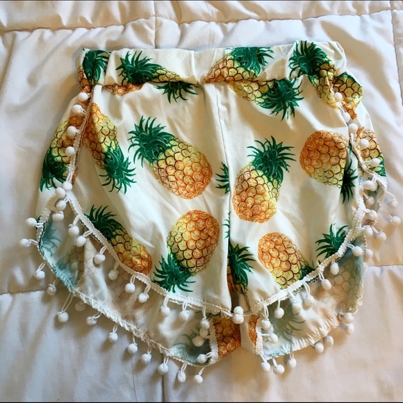 Pineapple print shorts