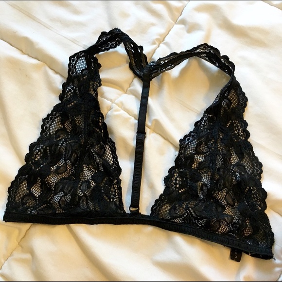 Black lace bralette