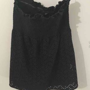 Express black eyelet tube top