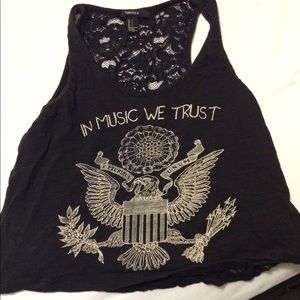 Black graphic tank