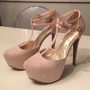 Powder Pink Platform Heels