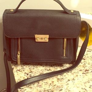 Cross body /shoulder strap pebbled black bag