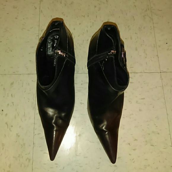Cesare paciotti leather high heel ankle boots