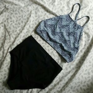 Brand new two piece bikini  high-waisted