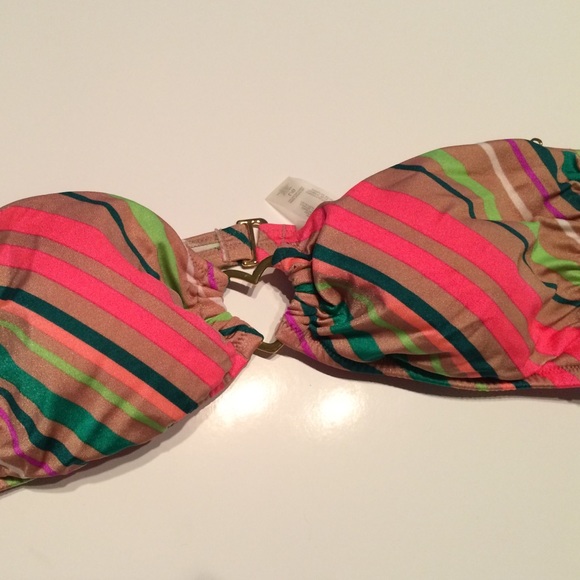 Bandeau multi color heart front top.