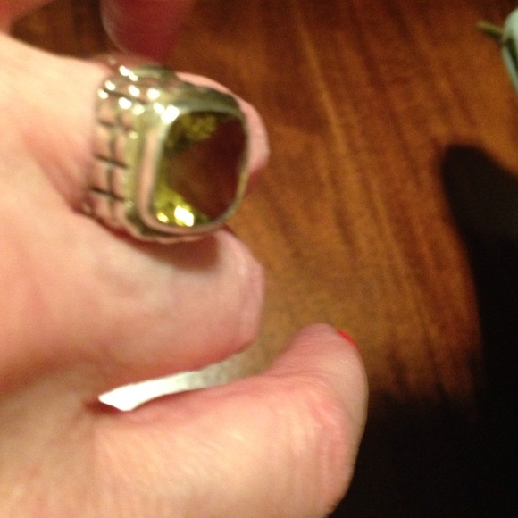 Sterling silver and citrine ring. - Picture 2 of 4