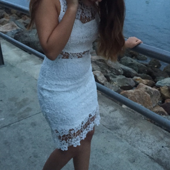 BooHoo Lindia Lace Mini Dress