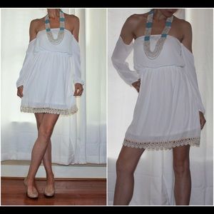 White Boho Off the shoulder dress
