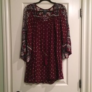 Angie long sleeve swing dress