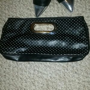 Black and silver clutch