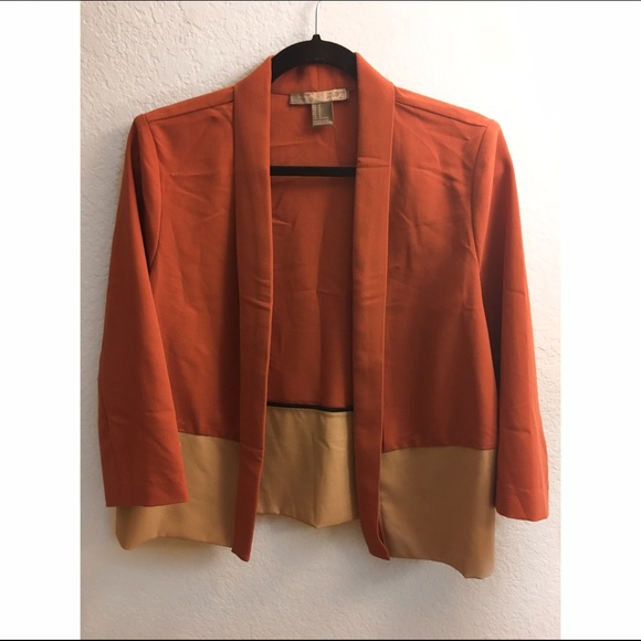 Cropped Color Blocked Blazer