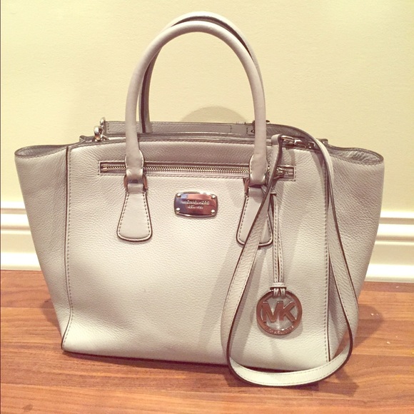 Michael Kors Sopie Satchel - Lg, Pearl Grey