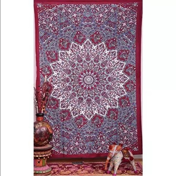 Large Hippy Tapestry, Mandala, Indian Dorm Decor.