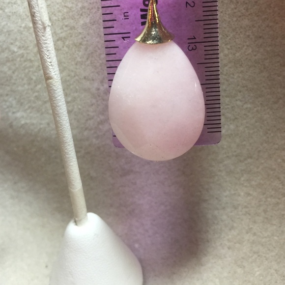 Rose Quartz Faceted Semi-Precious Earrings - Picture 3 of 4