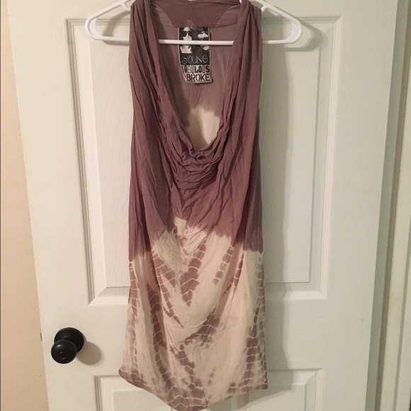 Tan and cream color tank