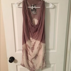 Tan and cream color tank