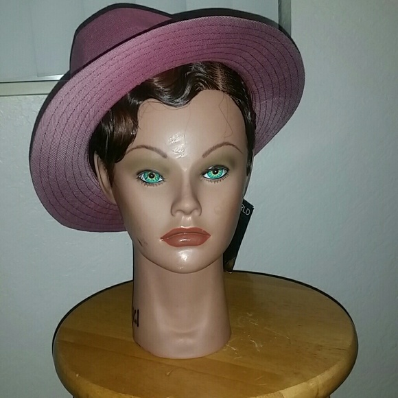Pink brim hat