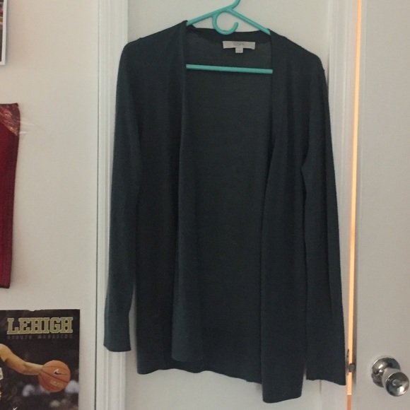 LOFT Sweaters - LOFT Dark Green Open Cardigan!