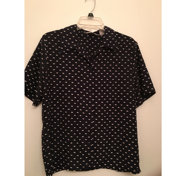 Vintage chiffon polka dot blouse - Picture 1 of 2