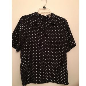 Vintage chiffon polka dot blouse