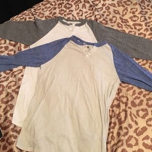 Two baseball tees