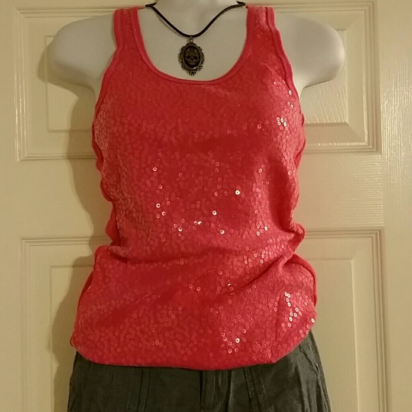 Aeropostale Sequined Ribbed Tank