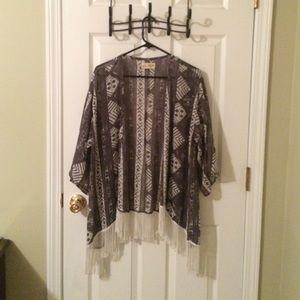 Hollister Aztec print kimono