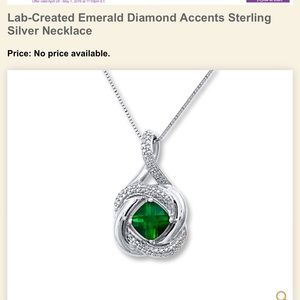 Kay Jewelers lab created emerald pendant