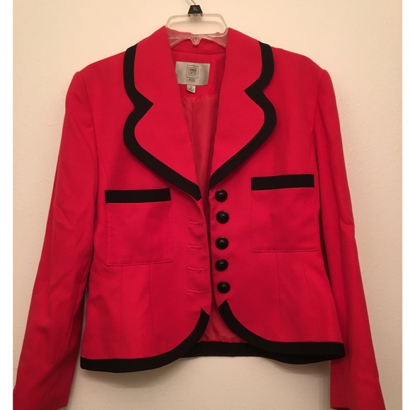 Vintage Red button blazer - Picture 1 of 2