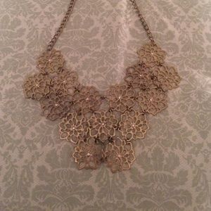 Gold statement necklace