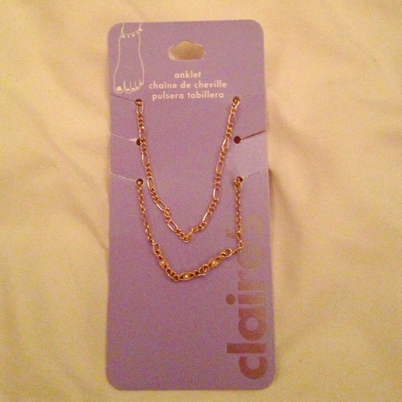 Two Claire's anklets