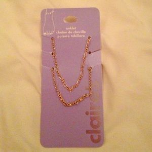 Two Claire's anklets