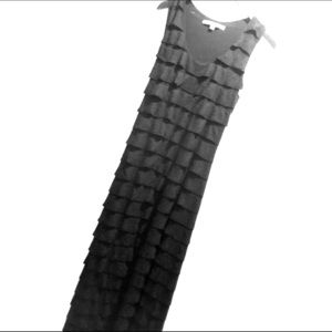 Black ruffled maxi dress