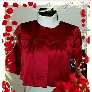 New Crimson theory Lined Shrug Bolero