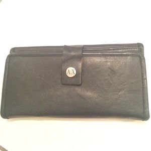 Armani Exchange Genuine Leather Wallet (Black)
