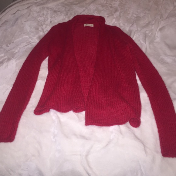 Red hollister cardigan