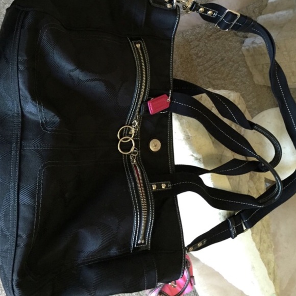 Black Coach Diaper Bag