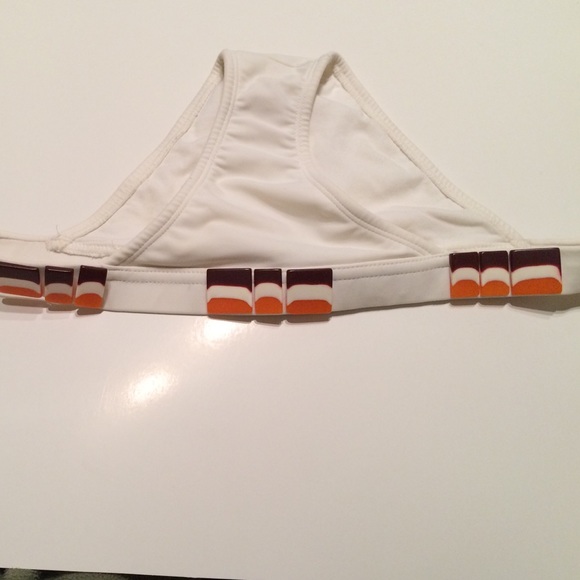 White embellished bikini bottoms.