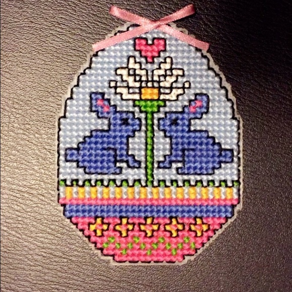 Cross Stitch Easter Egg Ornament