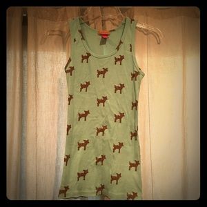 🎀PRIMP🎀 Bambi Deer Mint Tank Top- S