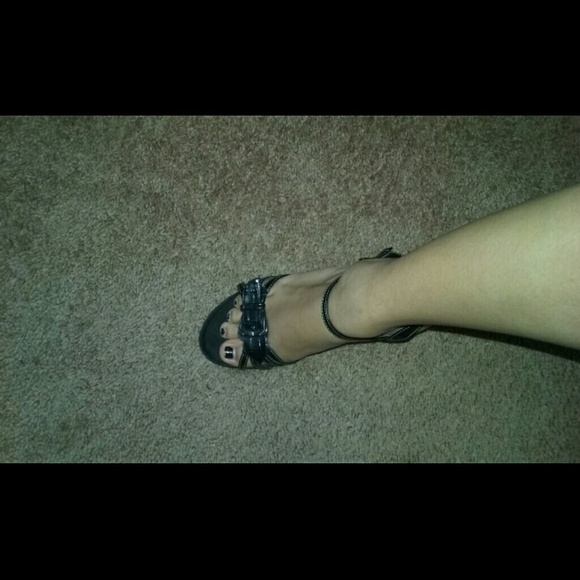 Black strappy sandals