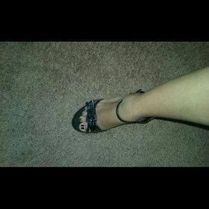 Black strappy sandals