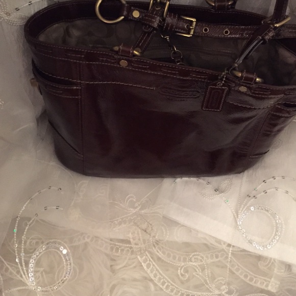 Brown Coach Small Tote